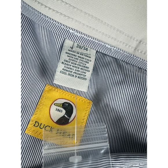 Duck Head NWT Performance Chino Pants Mens 38x34 Stone Khaki Stretch - Picture 9 of 12